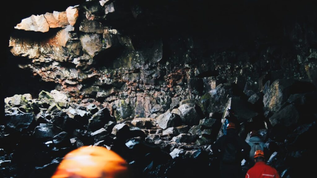 Raufarhollshelir Lava tunnel in Iceland