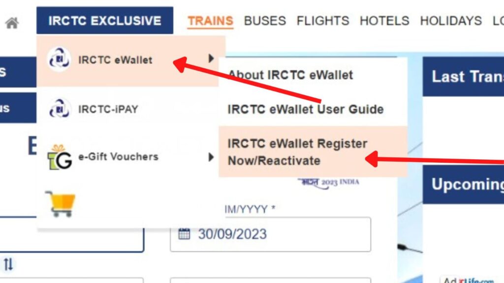 IRCTC e-Wallet Registration Process Online 2023